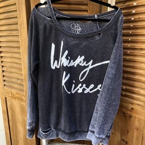 Chaser brand whiskey kisses sweater
